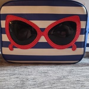 Kate Spade Mini Crossbody blue and white stripes